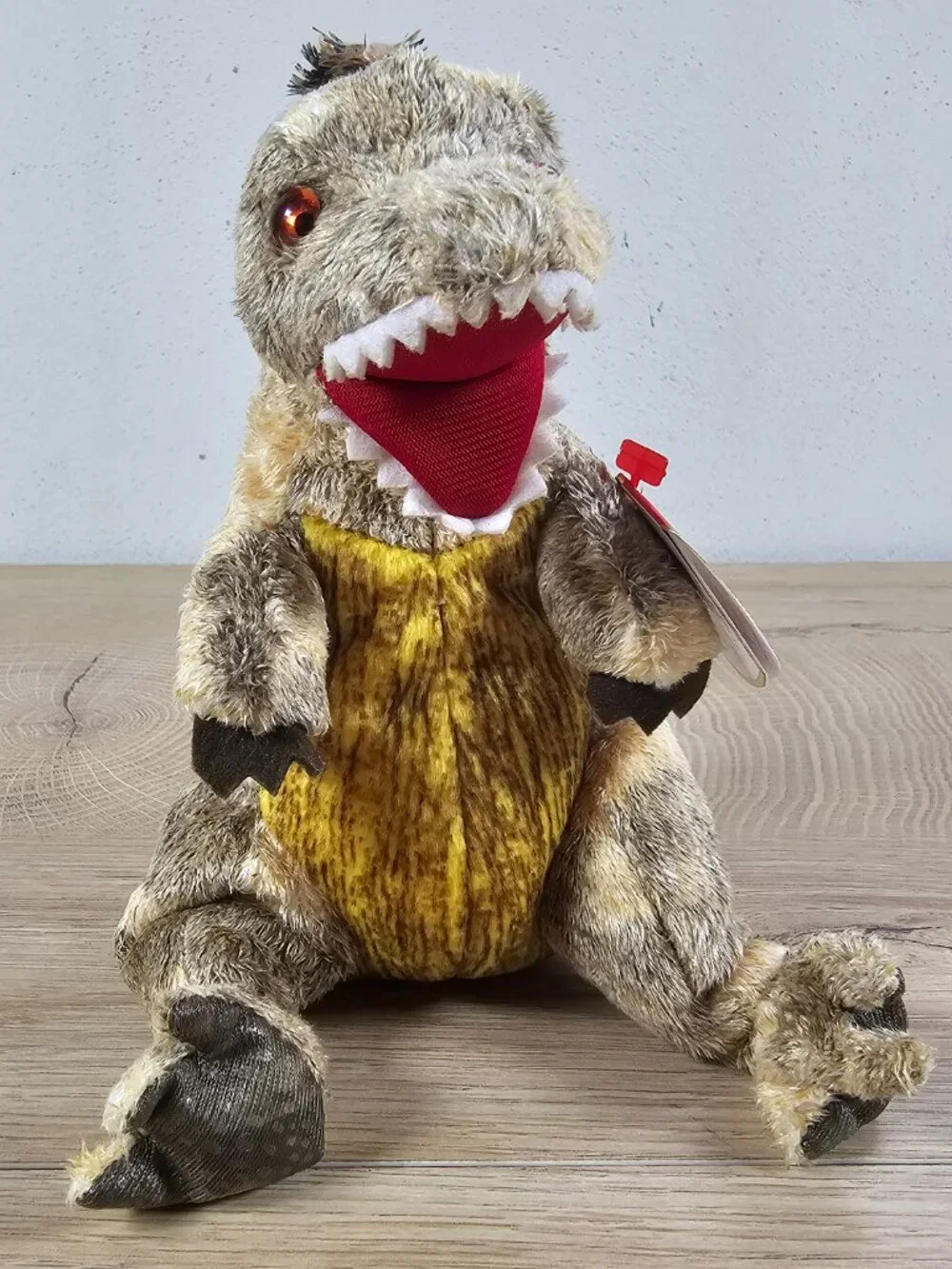 Ty Beanie Babies Toothy T-Rex Dinosaur Beanbag Plush Toy w/ Tags Vintage 2002
